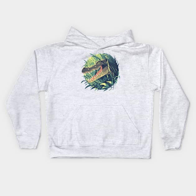 crocodile Kids Hoodie by peterdoraki